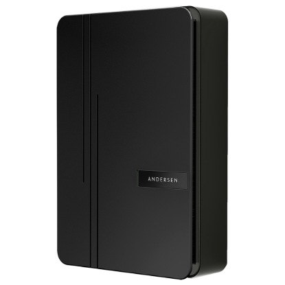 Andersen A3 7kW 5.5m Tethered EV Charger Midnight Black Metal Base & Metal Front Cover