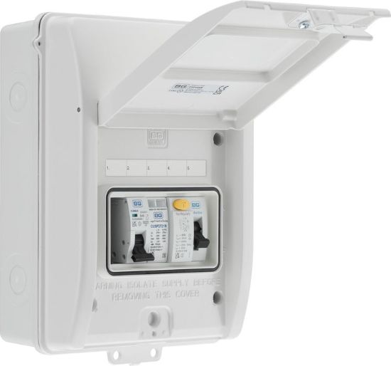 BG SyncEV White EV Consumer Unit - 40A RCD, 40A MCB, SPD (CFEV5AW-01)