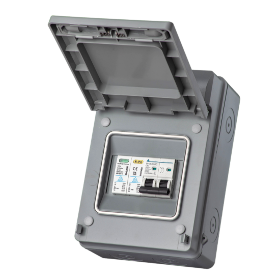 Whitecliffe Weatherproof EV Consumer Unit - 40A Type A C Curve RCBO + SPD Grey (WPRC40CSP)