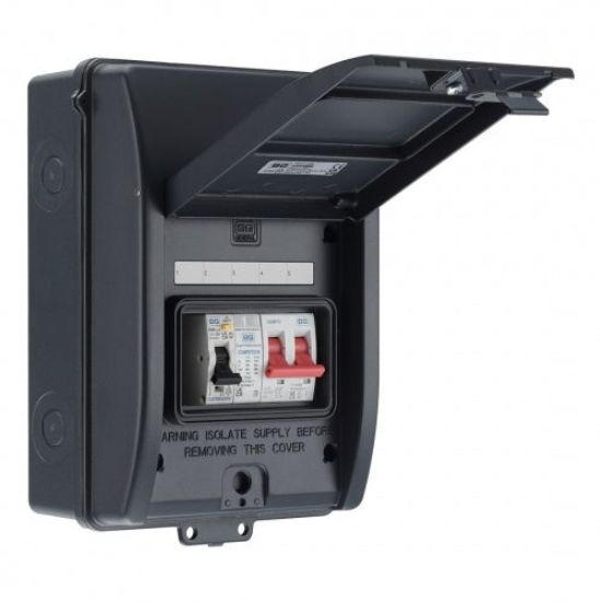 BG SyncEV Grey EV Consumer Unit - 40A RCD, 40A MCB, SPD (CFEV5A-01)