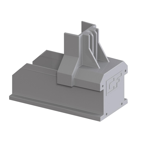 Esdec ClickFit Evo Grey Rail End Cap - Tool-Free Finish